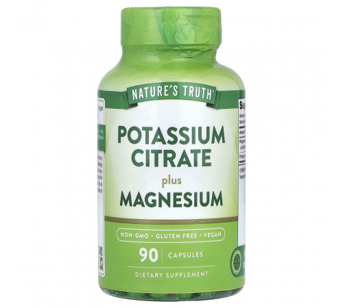 Калій магній Nature's Truth Potassium Citrate Plus Magnesium 90 капс