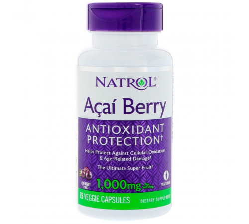 Асаї Natrol AcaiBerry 1000 мг 75 капс