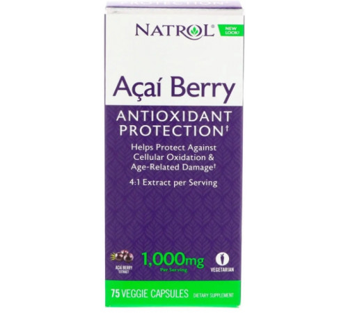 Асаї Natrol AcaiBerry 1000 мг 75 капс