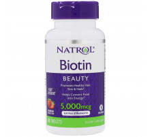 Біотин Natrol Biotin 5000 мкг 90 таб полуниця