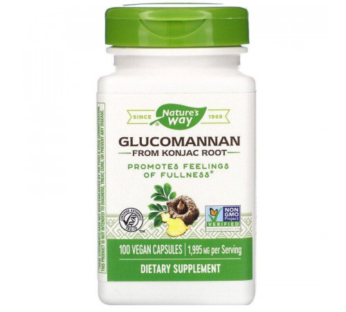 Глюкоманнан коньяк Nature's Way Glucomannan Konjac 1995 мг 100 кап