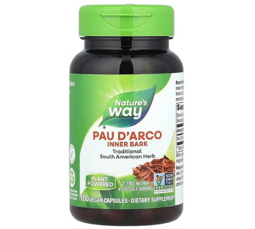 По д'арко Nature's Way Pau d'Arco 545 мг 100 вег капс