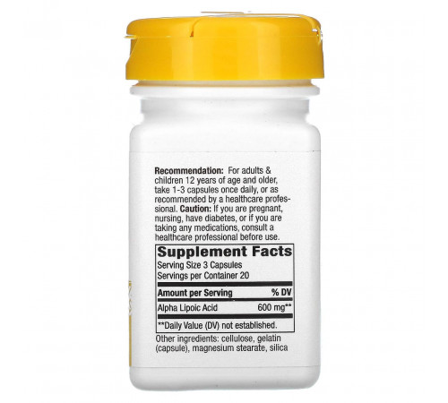 Альфа-ліпоєва кислота Nature's Way  Alpha Lipoic Acid 60 капс