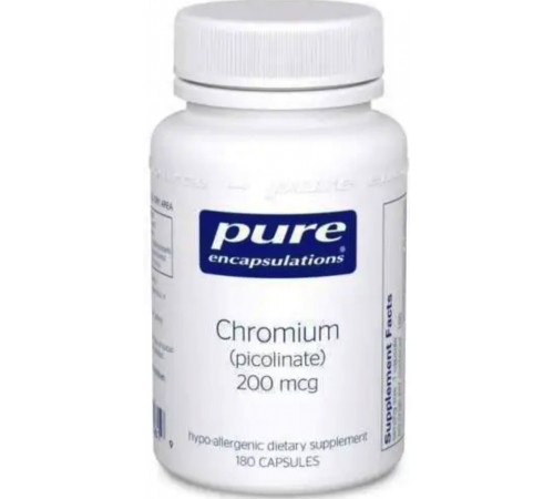 Хром (піколінат) Pure Encapsulations Chromium (picolinate) 200 мкг 180 капс