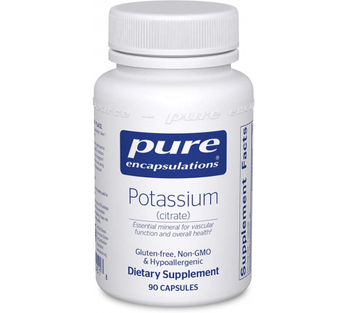 Калій (цитрат) Pure Encapsulations Potassium (citrate) 90 капс