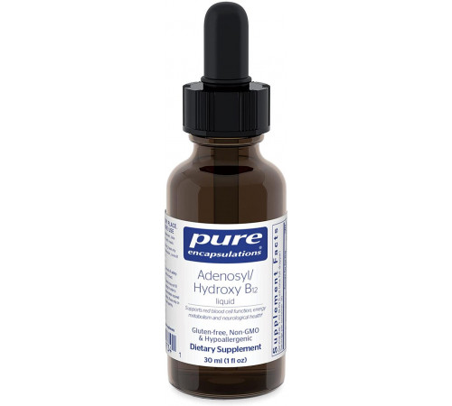 Вітамін B12 аденозилкобаламін і гідроксикобаламін Pure Encapsulations Adenosyl/Hydroxy B12 30 мл