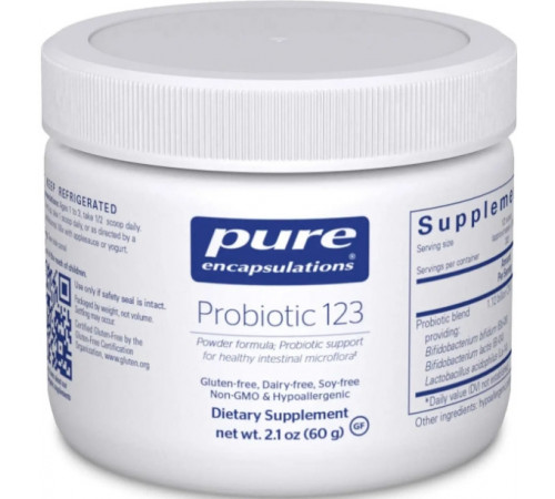 Пробіотик для травлення Pure Encapsulations Probiotic 123 60 гр.