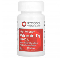 Вітамін D3 Protocol for Life Balance Vitamin D3 10 000 МО 30 гел капс