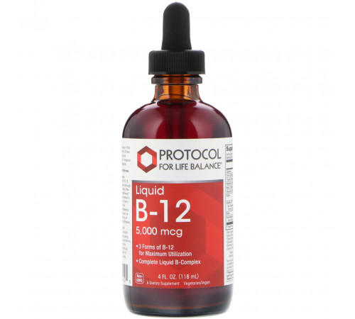 Вітамін В-12 Protocol for Life Balance Liquid B-12 5000 мкг 118 мл