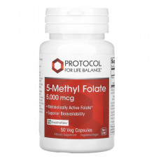 5-метил-фолат Protocol for Life Balance 5-Methyl Folate 5000 мкг 50 рос капс