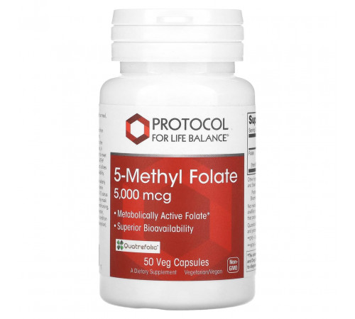 5-метил-фолат Protocol for Life Balance 5-Methyl Folate 5000 мкг 50 рос капс