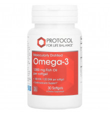 Омега-3 Protocol for Life Balance Omega-3 1000 мг 30 гел капс