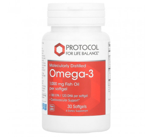 Омега-3 Protocol for Life Balance Omega-3 1000 мг 30 гел капс