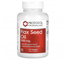 Масло семян льна Protocol for Life Balance Flax Seed Oil 1000 мг 120 гл капс