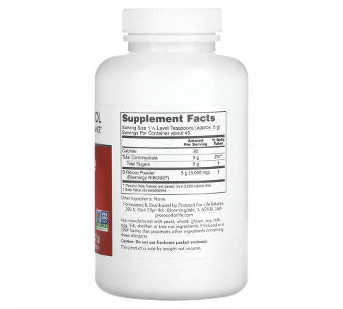 D-рибоза Protocol for Life Balance D-Ribose Powder 227 г