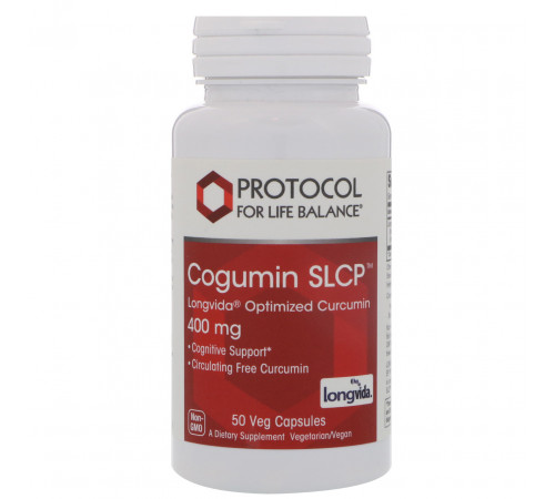 Куркумін Protocol for Life Balance Optimized Curcumin 400 мг 50 вег капс