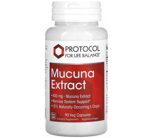 Мукуна Protocol for Life Balance Mucuna Extract 400 мг 90 кап