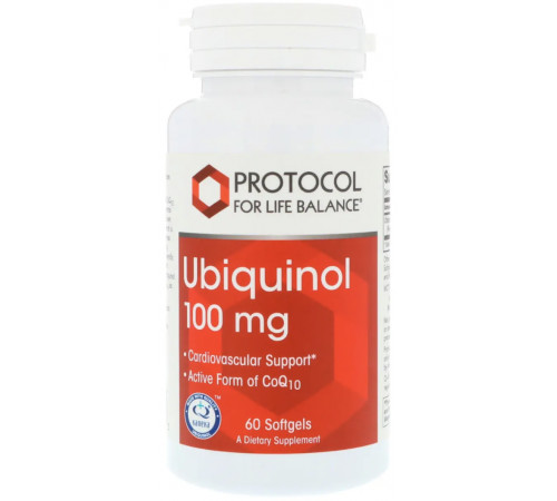 Убіхінол Protocol for Life Balance Ubiquinol 100 мг 60 гел капс