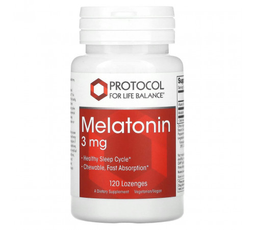 Мелатонін Protocol for Life Balance м 3 мг 120 льодяників