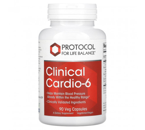 Підтримка здоров'я серцево-судинної системи Protocol for Life Balance Clinical Cardio-6 90 капс
