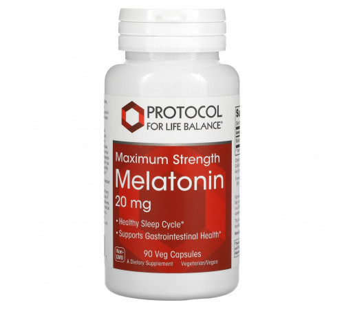 Мелатонін Protocol for Life Balance Melatonin 20 мг 90 капс