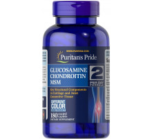 Глюкозамін хондроїтин і МСМ Puritanʼs Pride Triple Strength Glucosamine Chondroitin MSM 180 таб