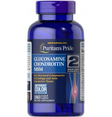 Глюкозамін хондроїтин і МСМ Puritanʼs Pride Triple Strength Glucosamine Chondroitin MSM 180 таб
