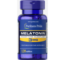 Мелатонін Puritan's Pride Melatonin 3 мг 120 таб