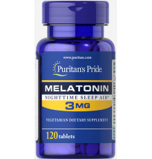 Мелатонін Puritan's Pride Melatonin 3 мг 120 таб