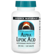 Альфа-ліпоєва кислота Source Naturals  Alpha Lipoic Acid 200 мг 120 таб