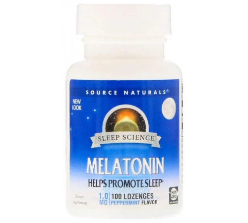 Мелатонін Source Naturals Melatonin1 мг 100 льдяників м'ята