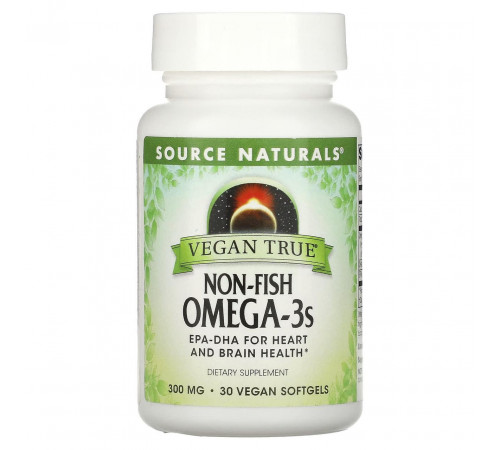 Омега-3 из морских водорослей Source Naturals Non-Fish Omega-3 300 мг 30 капс