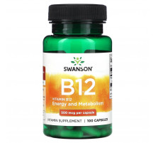 Витамин В12 Swanson Vitamin B-12 500 мкг 100 капс