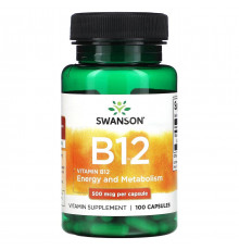 Вітамін В12 Swanson Vitamin B-12 500 мкг 100 капс