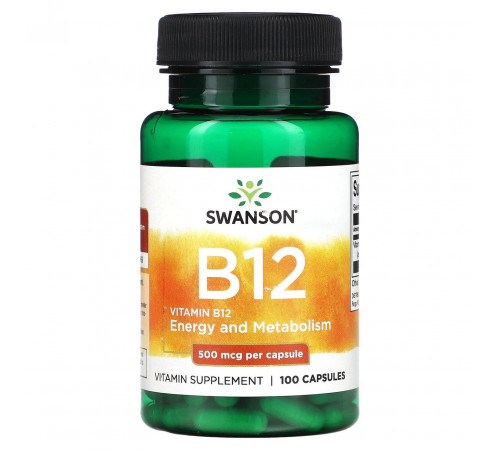 Вітамін В12 Swanson Vitamin B-12 500 мкг 100 капс