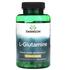 L- глютамін Swanson L-Glutamine 500 мг 100 капс