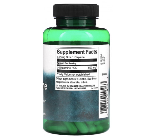 L- глютамин Swanson L-Glutamine 500 мг 100 капс