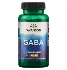ГАМК (гамма-аміномасляна кислота) Swanson GABA 500 мг 100 капс