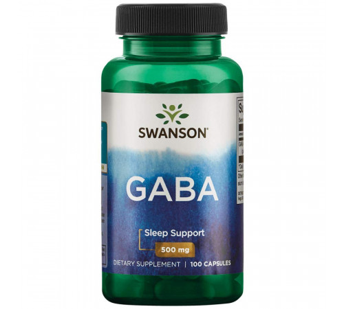 ГАМК (гамма-аміномасляна кислота) Swanson GABA 500 мг 100 капс