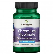 Хром піколінат Swanson Chromium Picolinate 200 мкг 100 капс