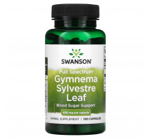 Джимема Сильвестра Swanson Gymnema Sylvestre Leaf 400 мг 100 капс