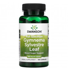 Джімнема Сильвестра Swanson Gymnema Sylvestre Leaf 400 мг 100 капс