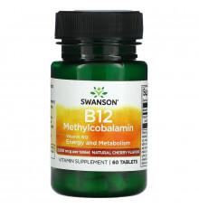 Вітамін В-12 (метилкобаламін) Swanson Ultra Vitamin B-12 Methylcobalamin 2500 мкг 60 таб