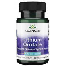 Оротат літію Swanson Ultra Lithium Orotate 5 мг 60 вег капс