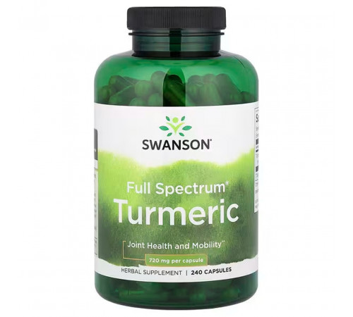 Куркума Swanson Turmeric Full Spectrumʼreg 1440 мг 240 капс