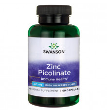 Піколінат цинку Swanson Zinc Picolinate 22 мг 60 капс