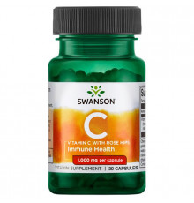 Вітамін С з шипшиною Swanson Vitamin C with Rose Hips 1000 мг 30 капс