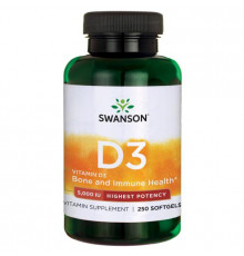 Вітамін Д3 Swanson Vitamin D3 5000 МО (125 мкг) 250 гел капс