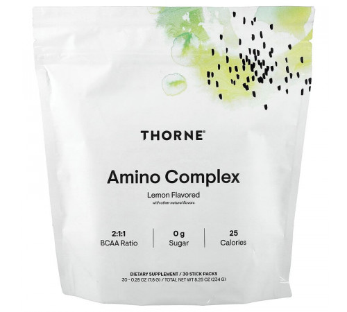 Амінокислотний комплекс Thorne Amino Complex 30 пакетиків-стиків  лимон