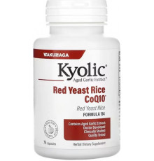 Червоний дріжджовий рис екстракт часнику та CoQ10 Kyolic Garlic Red Yeast Rice Plus CoQ10 75 капс